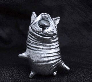 Мартовский кот - декоративная фигурка из серебра